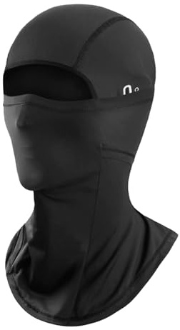 Richaa Schwarz Balaclava Sturmhaube Motorrad Sommer, KüHlung Winddichte Atmungsaktiv Radfahren Gesichtshaube