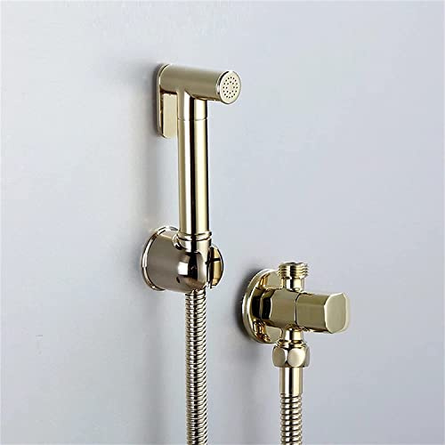 VERIDIANFLOW Spruzzatore for bidet portatile da parete, rubinetto singolo for bidet freddo, kit for doccia bidet Shattaf in ottone massiccio, valvola angolare