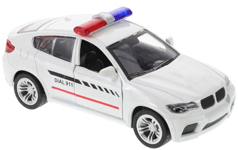 FOYTOKI Macchina Polizia Giocattolo in Lega Scala 1:32 Auto Polizia Con Porte E Ruote Mobili Per Bambini E Decorazioni Scrivania