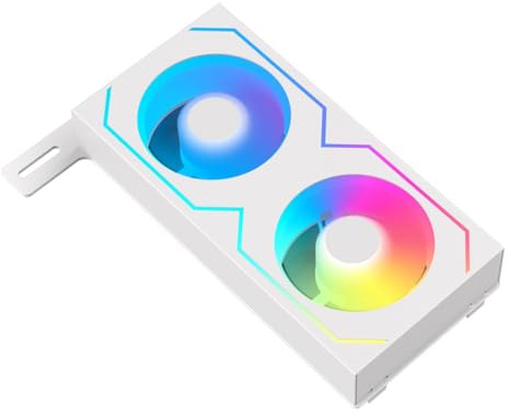 Buhdjfnke Radiatore di Raffreddamento Memoria PC 4 Pin PWM/5 V 3 Pin ARGB con 2 Ventole di Raffreddamento RAM Dissipatore di per DDR4 DDR5 RAM Cooler Bianco