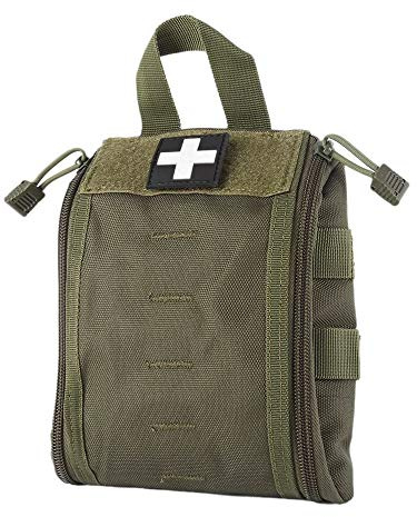 Wynex Rip Away EMT Médico Bolsa de Primeros Auxilios MOLLE, Tactical IFAK Bolsa Utilidad Militar Med Pouches EDC Supervivencia Kit Traje para táctica Cintura cinturón Unidades 1000 Nailon