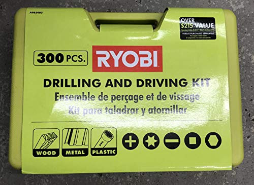 RYOBI Multi-Material-Bohrer- und Antriebsset (300-teilig) mit Koffer