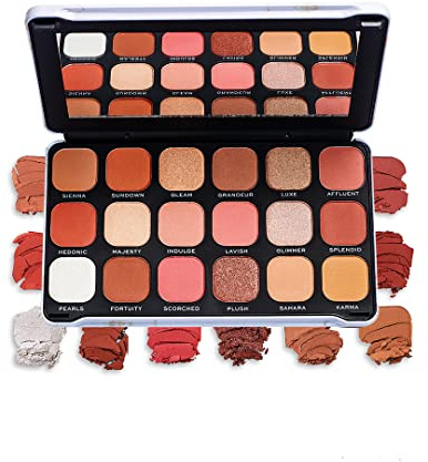 Makeup Revolution, Forever Flawless, Eyeshadow Palette, Decadent, 18 Shades, 19.8g