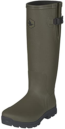 Seeland Key-Point Bottes de chasse en caoutchouc vert – Bottes en caoutchouc pour chasseurs et pêcheurs avec doublure en néoprène – Bottes imperméables pour la chasse jusqu'à -15 °C, Vert sapin, 43 EU
