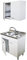 Arredobagno e Cucine Mobile sottolavello bianco, 2 ante con lavello inox 80cm, 2 vasche e scolapiatti