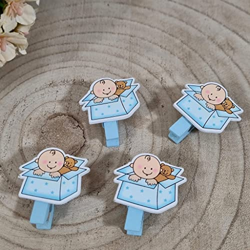 Sindy Bomboniere 80 segnaposto Battesimo Bimbo Mollette Legno (mollette Bimbo Pacchetto)