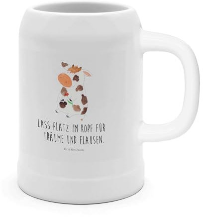 Mr. & Mrs. Panda Bierkrug Kuh - Geschenk, Bauernhof, Milch, Maßkrug, Oktoberfest, Sommerfest, Tonkrug, Kühe, Krug, Spruch, Motivtion
