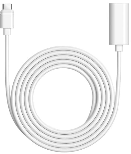 TUSITA 10 ft. USB-C Câble d'extension - Compatible avec Ring USB-C Solar Panel, Caméras de Sécurité