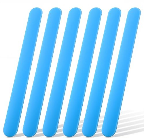 Pretwad 6 Stück Silikon Rührstäbchen Wiederverwendbare Rührstab, Epoxidharz Rührer, Facial Makeup Stirring Rods,für Labore,DIY Bastelarbeiten,Farbe,Herstellung von Glitzergläsern (Blau)
