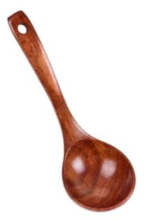 Ddujbtp Ergonomic Curved Handle Wooden Ladle For Soup Stirring Serving Stews Japanese Styles Solid Wood Kitchens Tool Wooden Spoon For Soups And Stews