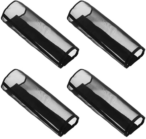VICASKY Lot de 4 Guêtres Réglables pour Chevaux en Maille Respirante Noire, Protection Anti-mouches et Anti-piqures, Légères et Flexibles pour Pâturage et Équitation Extérieure