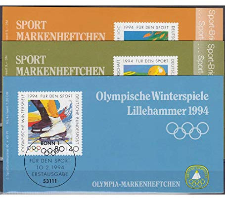 Goldhahn BRD Bund Sportmarkenheftchen 1994 postfrisch ** 3 Hefte Briefmarken für Sammler