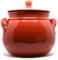 Colì, Casserole bombée en Terre Cuite avec Couvercle, Casserole Artisanale, Rouge, diamètre 20 cm