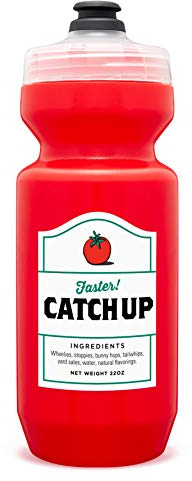 SPURCYCLE Catch Up Water Bottle - 22 Ounces, Purist, MoFlo Cap, Resists Stains, Flexible Bicycle Bottle
