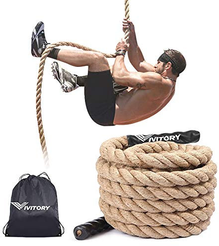 Vivitory Outdoor-Kletterseil für Fitness und Krafttraining, Workout, Fitnessstudio, Kletterseil, 3,8 cm im Durchmesser, Länge wählbar 3 m, 15 m, 25 m, 30 m