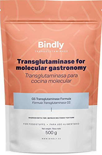 BINDLY® GS Transglutaminase en Poudre 500g | Colle à Viande et Poisson de Qualité Professionnelle | Enzyme pour Cuisine Moléculaire et Restructuration de Protéines | Formule All-Purpose et Halal