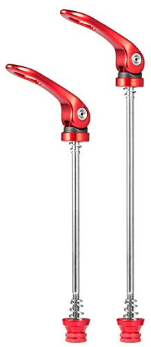 CNC Quick Release For Road bike，Quick Release Skewer Front and Rear，Red