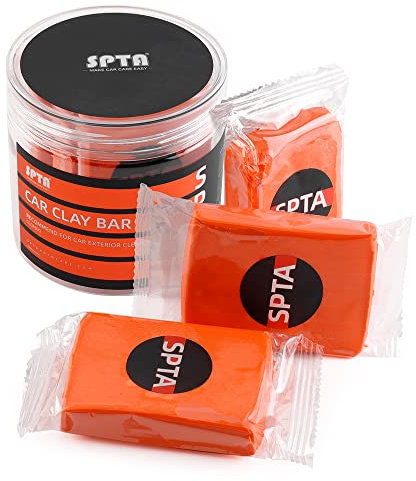 Reinigungsknete, Auto Car Clay Bar, SPTA 3tlg 100g Fachmann Reinigungsknetmasse Lackreiniger zur Beseitigung Industriestaub Flugrost und Insektenresten für Autos
