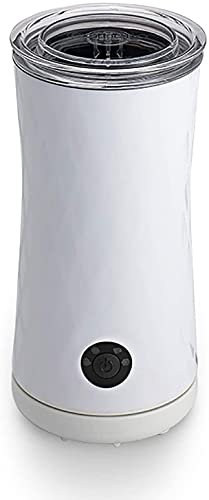HMTE Mousseur à Lait Électrique Lait Vapeur Mousseur à Café Mousseurs à Lait Automatiques Mousseur à Lait à Café Domestique Mini 109 (Couleur: Blanc; Taille: 10x10x21.3cm) (Blanc 10x10x21.3cm)