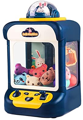 LOVIVER Juguete de máquina de Garra Manual, con máquina expendedora de Sonidos, Mini máquina de Arcade para niños, Regalos de cumpleaños, Azul a