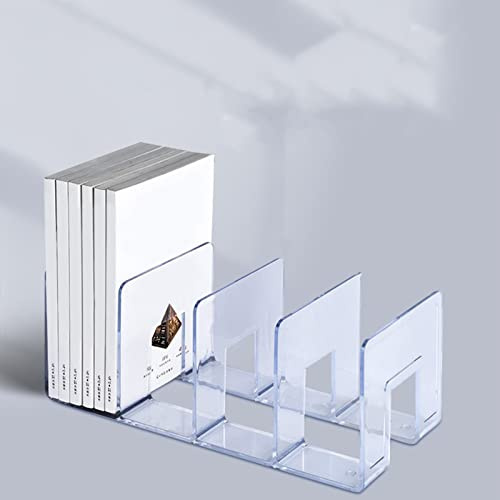 Buchstützen, Bücherregalhalter aus Transparentem Kunststoff-Acryl-Material für das Büro-Klassenzimmer