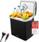 TZS First Austria Frigo Portatile Elettrico 32 litri (raffredda e riscalda) con collegamento a 12 volt (per auto) & 230 volt - nero