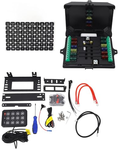 Schaltkasten, 12-Gang-Schalttafel, 12 V Bis 24 V, IP65, Wasserdicht, RGB-Farbe, Universelle Schalttafel für LKW, Boot, Offroad, ATV, UTV, SUV