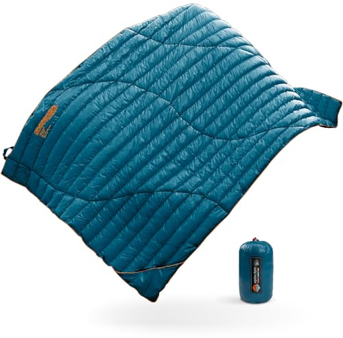 ZOOOBELIVES AlpliveR300 Ultraleichte Daunen-Campingdecke, 0,6 kg, 650 Füllkraft, kompakte und warme Steppdecke für Reisen, Strand, Hängematte, Rucksackreisen – Erhöhen Sie Ihren Outdoor-Komfort