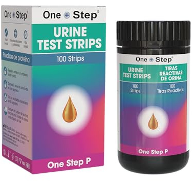 One Step Protein Urine Testing Kit, 100 Urine Test Strips, Quick, Accurate Results, 60 Seconds, Home Urinalysis Test Strips, Proteinuria Check, Monitor UTI, Kidney Health, Liver & More