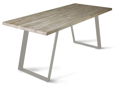 ModernLOFTart Tischbeine Metall Tischkufen 2 Stück - Tischgestell Metall aus 1cm Dickem Flachstahl Gefertigt - Tischfüße für Esstisch, Schreibtischbeine, Konferenztisch Füße