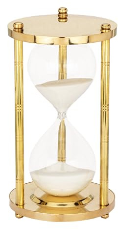 NKlaus Sanduhr Sanduhr Messing Luxus büro, Messing; Gelb Nautische, 1 Stück | Gewicht: 680g; 22x12cm; 680g; B08X4GF42K