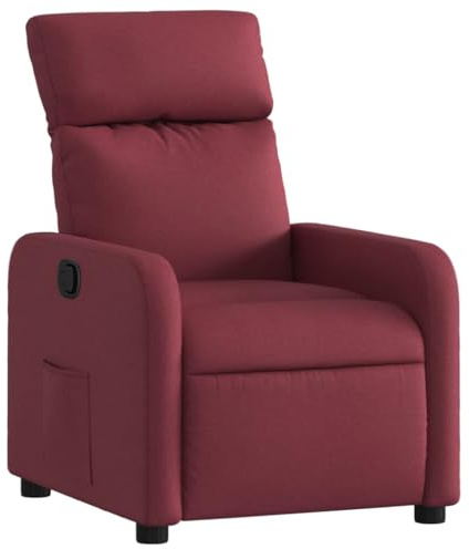 vidaXL Reclinerfåtölj vinröd tyg, liggfåtölj, fåtölj, justerbar fåtölj, liggfåtöljer, fåtöljer, justerbara fåtöljer, lutningsbar fåtölj