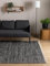 Interiyou Toledo Alfombra de algodón – 120 x 170 cm Negro – Alfombra tejida a mano con flecos para salón, dormitorio, habitación infantil, comedor, cocina o pasillo
