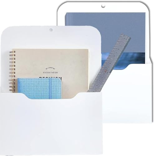 Yitobici Magnetischer Stiftehalter,Magnetischer Aktenhalter,Magnetischer Papierhalter Dokumentenhalter, Bürobedarf Aufbewahrung A4 Papiere Briefhalter, mit starkem Magneten,Weiß,2 Stücke