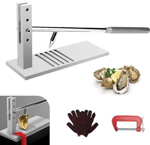 Oyster Shucker, Kit Apri Ostriche Professionale, Set di Strumenti Apriostriche in Acciaio Inossidabile con 2 Coltelli per Ostriche e Guanti Strumento per Frutti di Mare, Strumenti per Frutti di Mare
