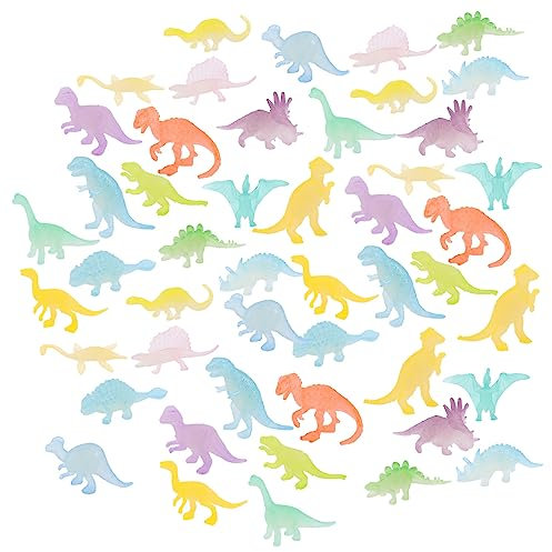 PHENOFICE 48stücke Teiliges Leuchtender Dinosaurier-Figuren Nachtleuchtende Spielzeuge Für Junge Mädchen Für Geburtstagsgeschenke Und Kreative Spielideen Fördert Die Fantasie Lernen