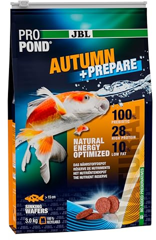 JBL PROPOND Autumn+Prepare 3,0kg (6 L) | Herbstfutter Wafer für Koi & andere Teichfische | Liefert Energie & Widerstandsfähigkteit | Sinkend | ab 10 °C