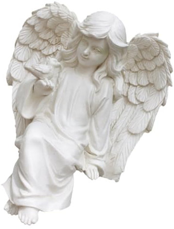 Kisangel Kleine Engel Skulptur Aus Kunstharz Klassische Engelsfigur Für Heimdekoration Tischengel Ornament Mit Ehrfürchtigem Blick