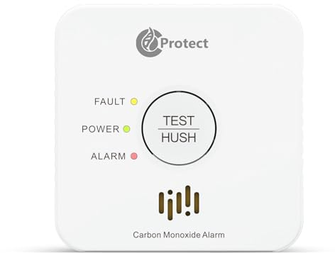 Cprotect TCS0201A Carbon Monoxide Detector – 10-Year Sealed Battery, Easy Activation, Loud 85dB Alarm, EN50291-1:2018 Certified, Reliable CO Safety for Home & Office