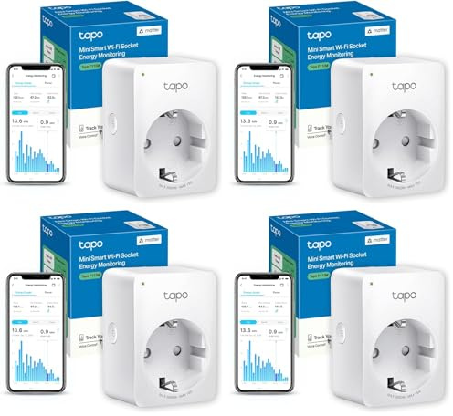 Tapo Matter Prise Connectée WiFi, Suivi de consommation, 16A Type F, Compatible avec Alexa, Google Home et SmartThings, Contrôler Le radiateur, Le Chauffage, Économie d'énergie, Tapo P110M