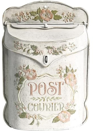 WAMJ AQDY Cassetta Postale da Esterno Vintage, Cassetta Postale, Decorazione per la Casa con Fascino Nostalgico, Motivo Floreale in Stile Cottage Inglese da Giardino