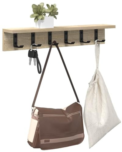 vidaXL Wandmontierter nachttisch Sonoma-Eiche 60 x 10.5 x 10.5 cm, Moderner Wandgarderobe mit Platzsparendem Design, praktischer Aufbewahrung für deinen Eingangsbereich