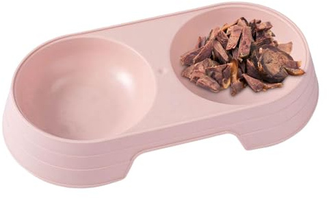 Hundmatningsstation – dubbla upphöjda hundskålar Macaron – lätt medium servis matare för husdjur med vatten- och kattmatdispenser och