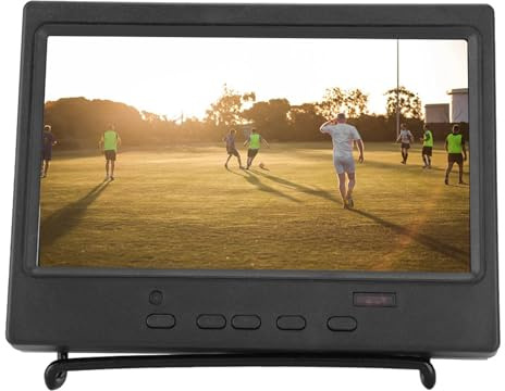lvifloae Monitor Portatile da 7 Pollici con Display HD 1024x600 con ingressi HDMI VGA AV Supporto Pieghevole Fori di Montaggio Compatibile con RAS Pi CCTV Telecamera di