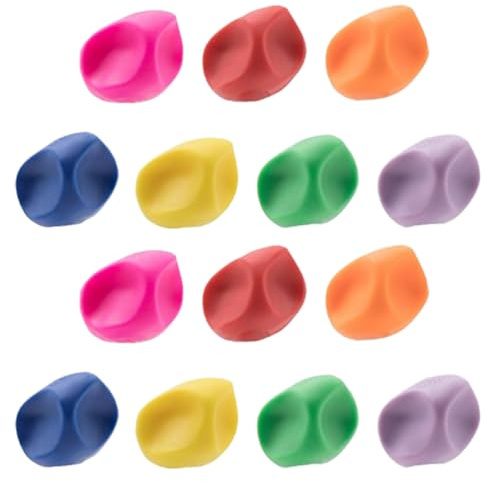 JchEnye Set di 14 Grips Correttivi di Tenuta del Matita Multicolori, Supporto di Scrittura per Bambini, Utensile Ortopedico Scolastico per Buona Tenuta