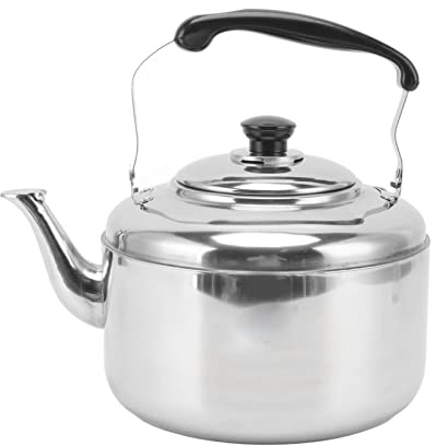 Mtlavishness Tetera con silbido de 5,5 l de Acero Inoxidable de Gran Capacidad con Agarre cómodo para Fiestas Familiares, cocinas de Gas y de inducción