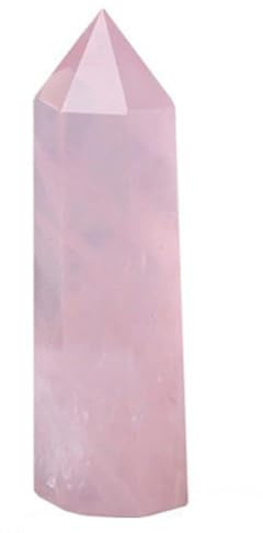 Opatiny Pointe en cristal de quartz rose naturel – Pierre de guérison de 70 à 80 mm pour la méditation, le Feng Shui et la décoration d'intérieur, pointe unique polie à la main