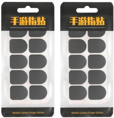 SEWACC Manchons de Jeu pour Doigts en Fibre de Carbone Jetables Anti-Transpiration, Lot de 20 Autocollants Gris, Manchon de Pouce Respirant pour Écran Tactile, Accessoire Mobile