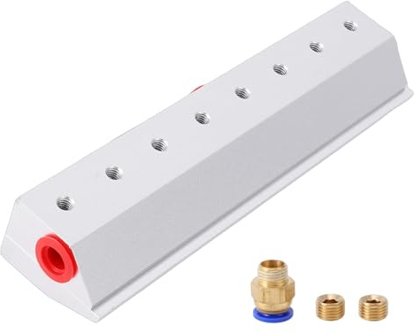 Luocute Hoja de Soplado de Aire, Soplador de Compresor de Aire Industrial de Aleación de Aluminio de 200 Mm con Interfaz Roscada de 1/4 de Pulgada, para Eliminación de Polvo y Agua y