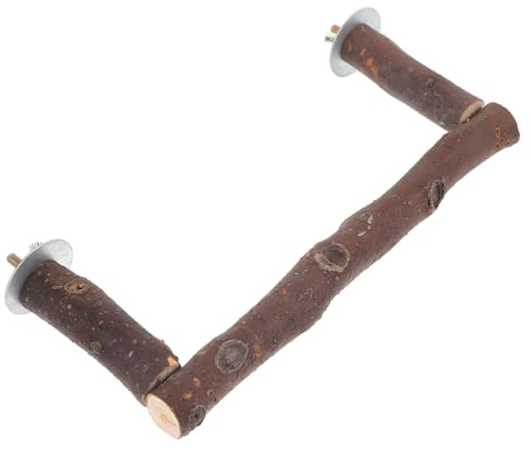 ORFOFE Holzsitzstange für Papageien aus Natürlichem Holz Bissfest und Grate für Papageienkäfig als Langlebiges Vogelzubehör